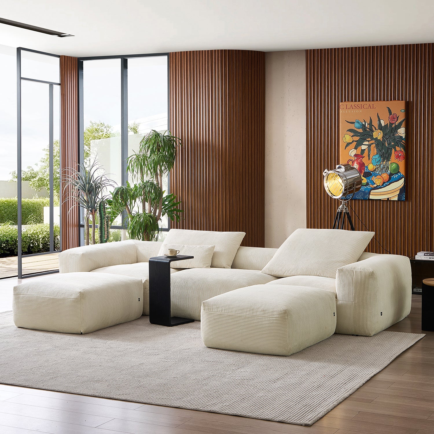 Mellow Extra Deep U Sectional with Ottoman - Mario Capasa