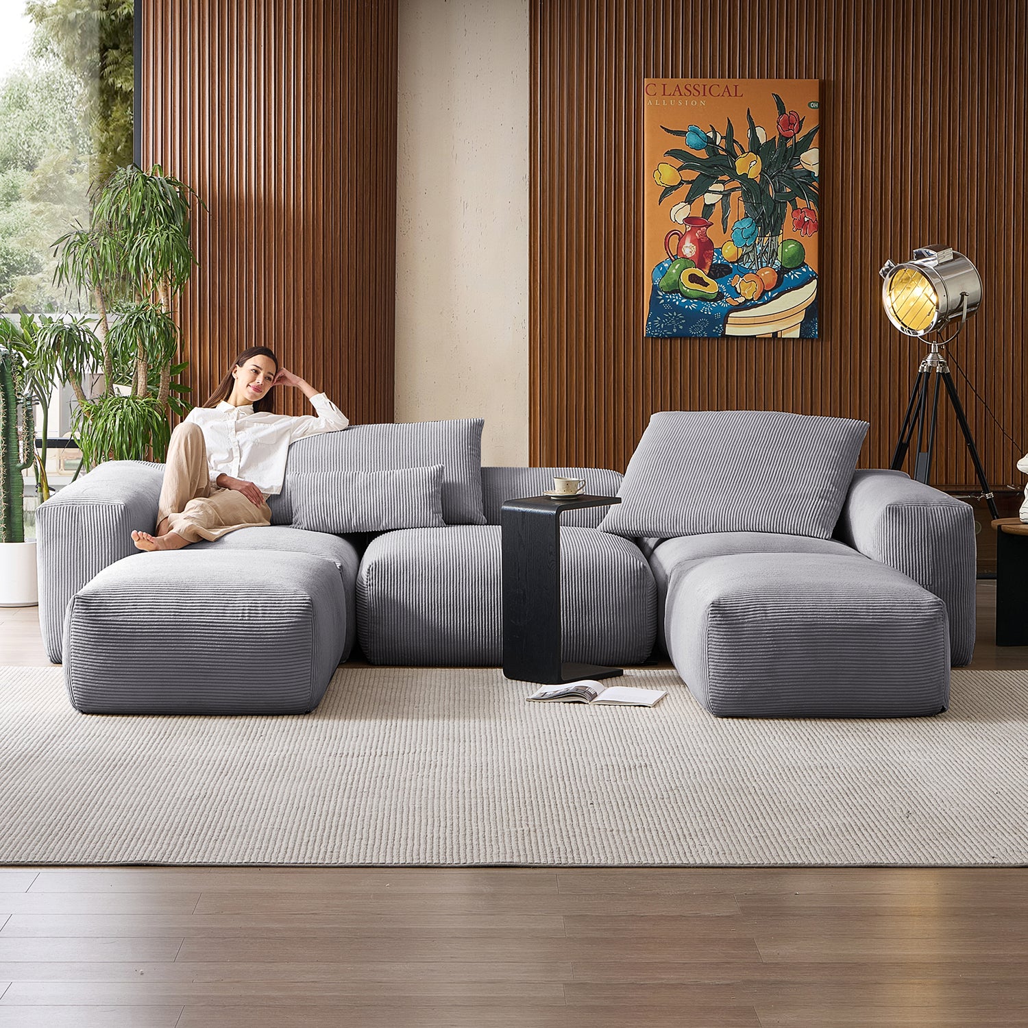 Mellow Extra Deep U Sectional with Ottoman - Mario Capasa