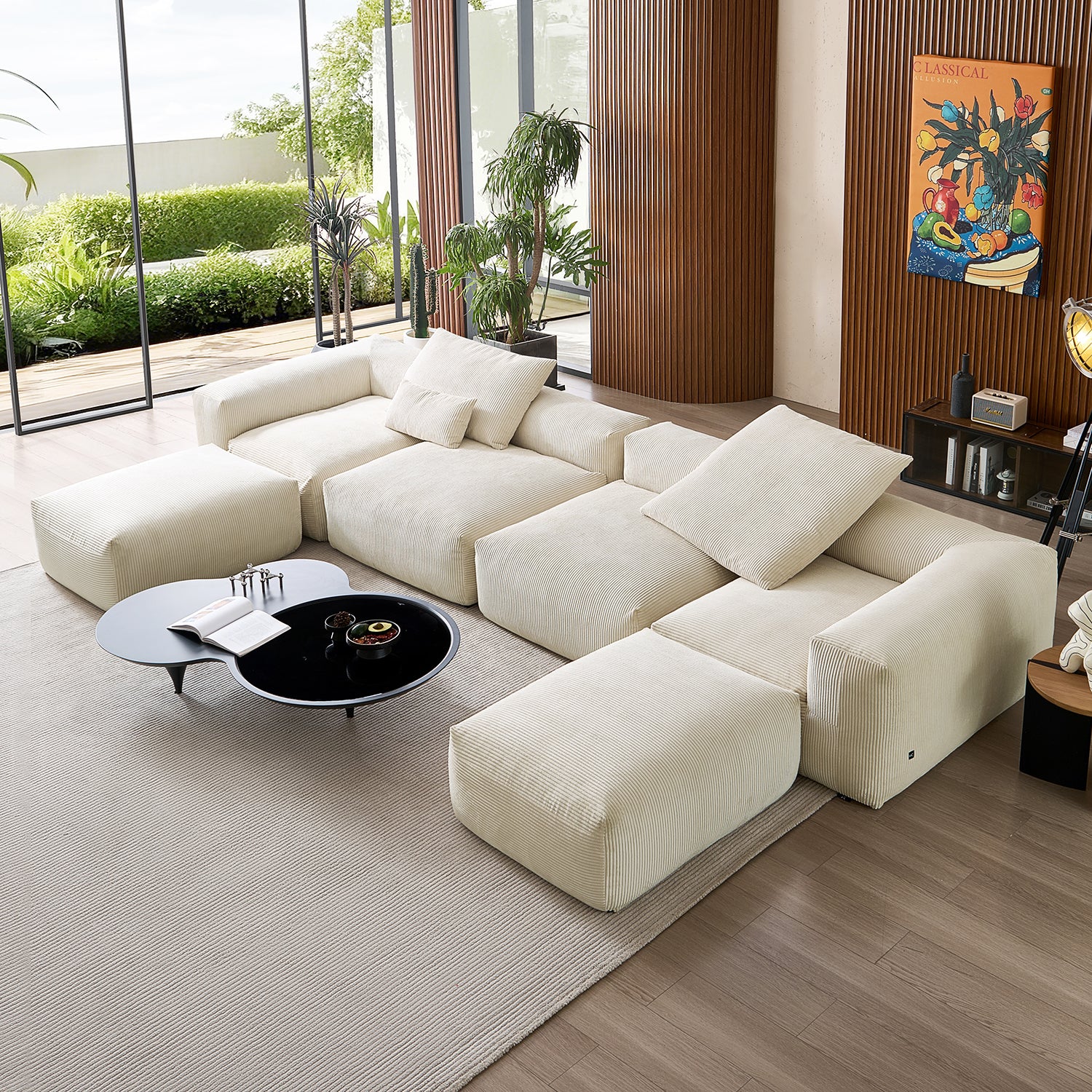 Mellow Extra Deep U Sectional with Ottoman - Mario Capasa