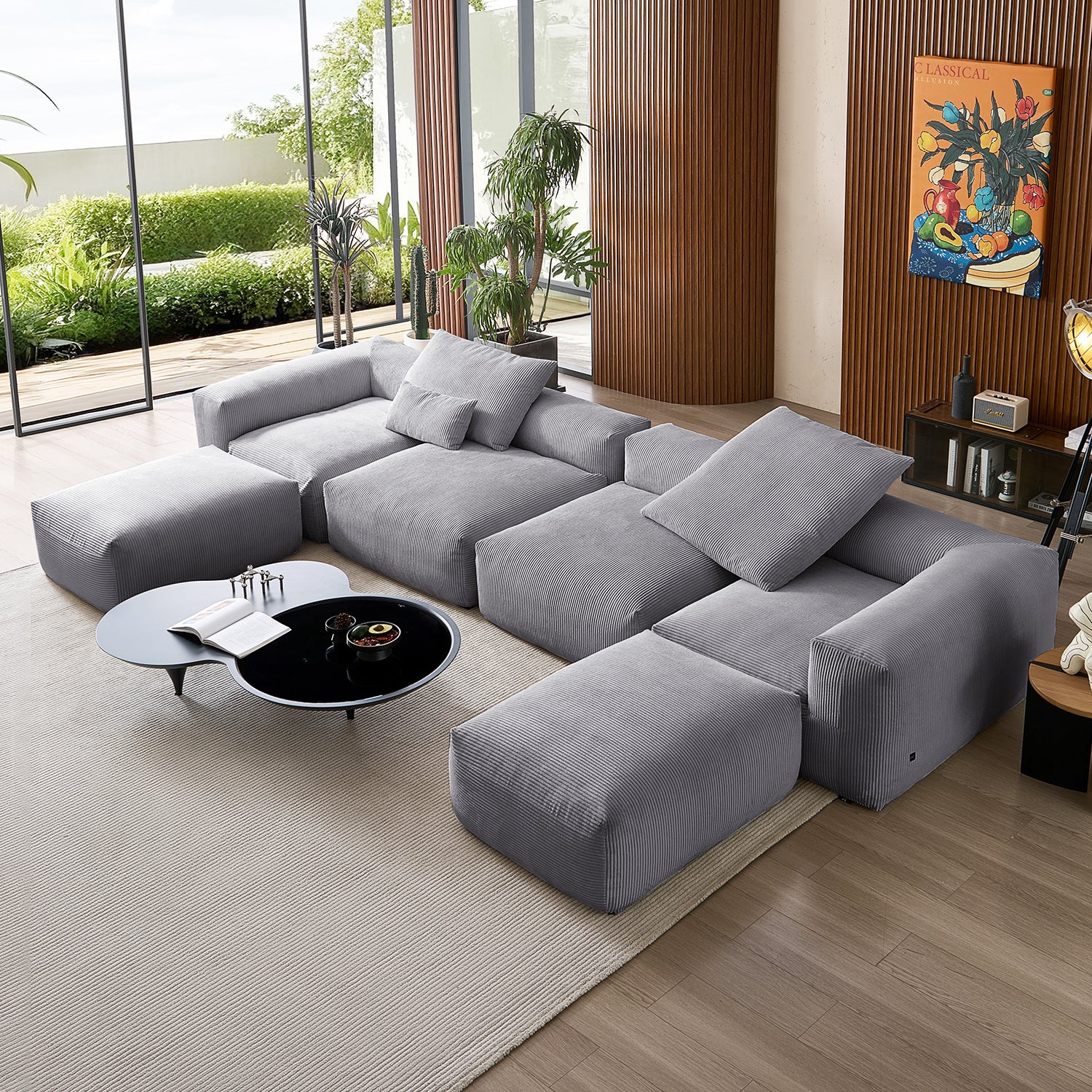 Mellow Extra Deep U Sectional with Ottoman - Mario Capasa