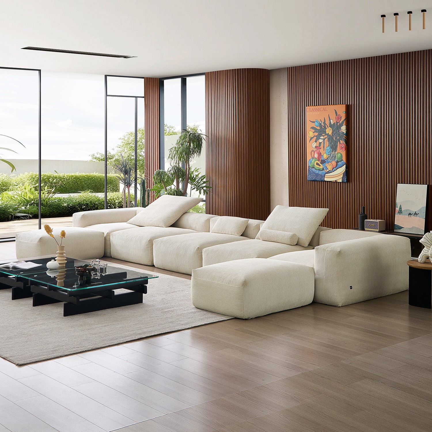 Mellow Extra Deep U Sectional with Ottoman - Mario Capasa