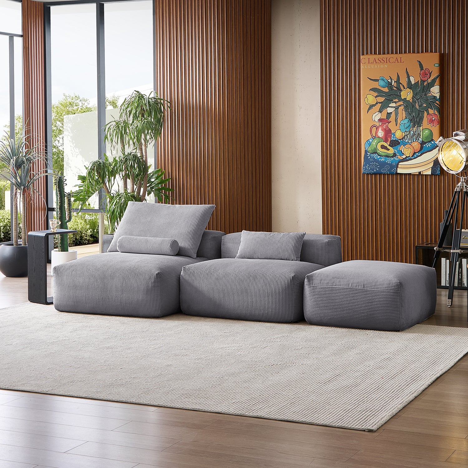 Mellow Open Sectional with Ottoman - Mario Capasa