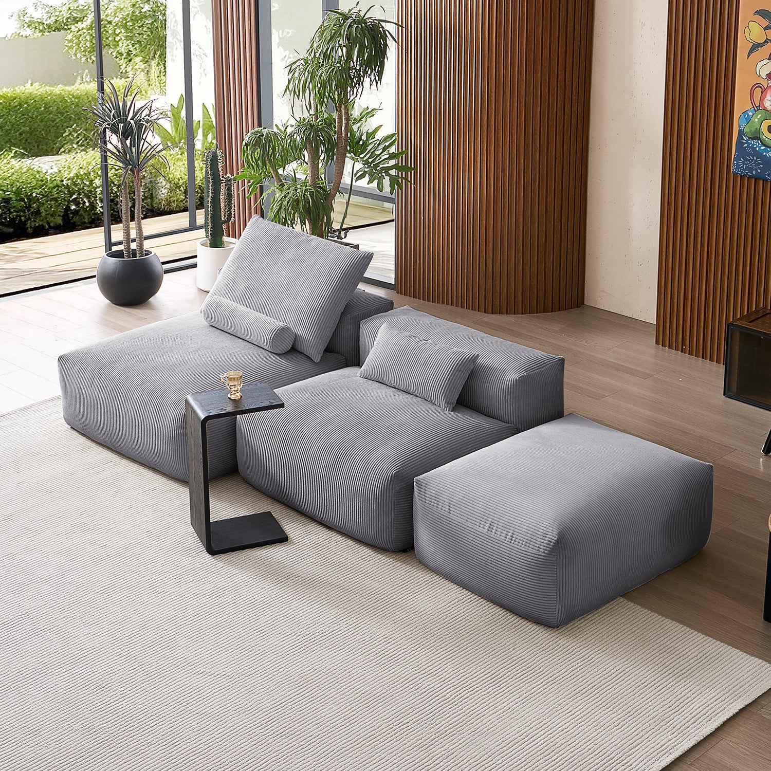 Mellow Open Sectional with Ottoman - Mario Capasa