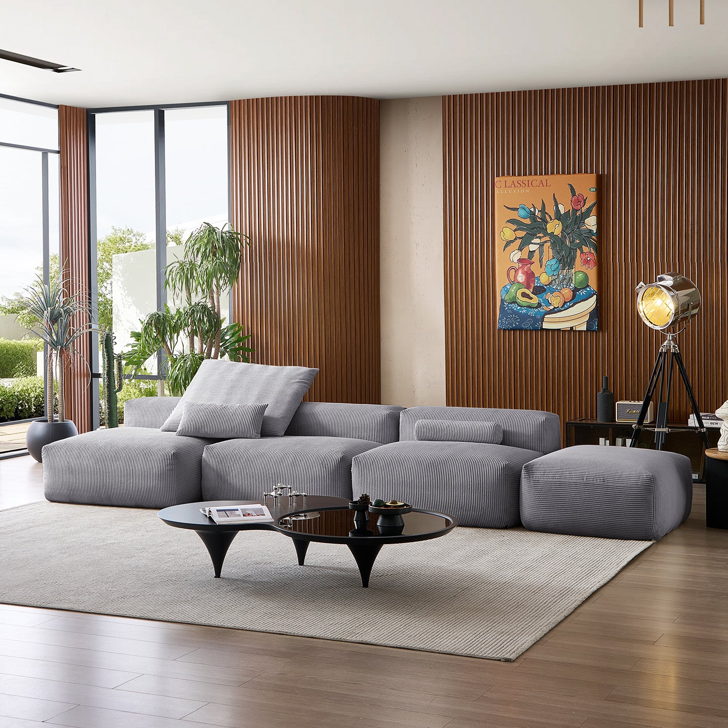 Mellow Open Sectional with Ottoman - Mario Capasa