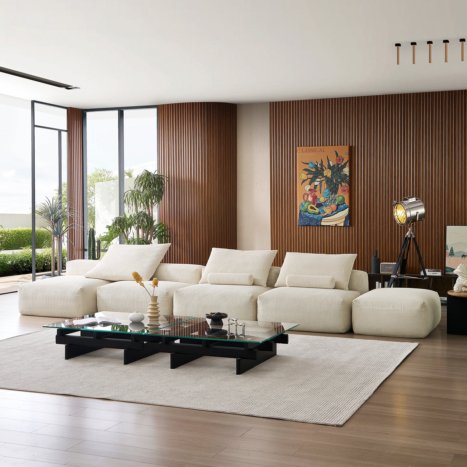 Mellow Open Sectional with Ottoman - Mario Capasa