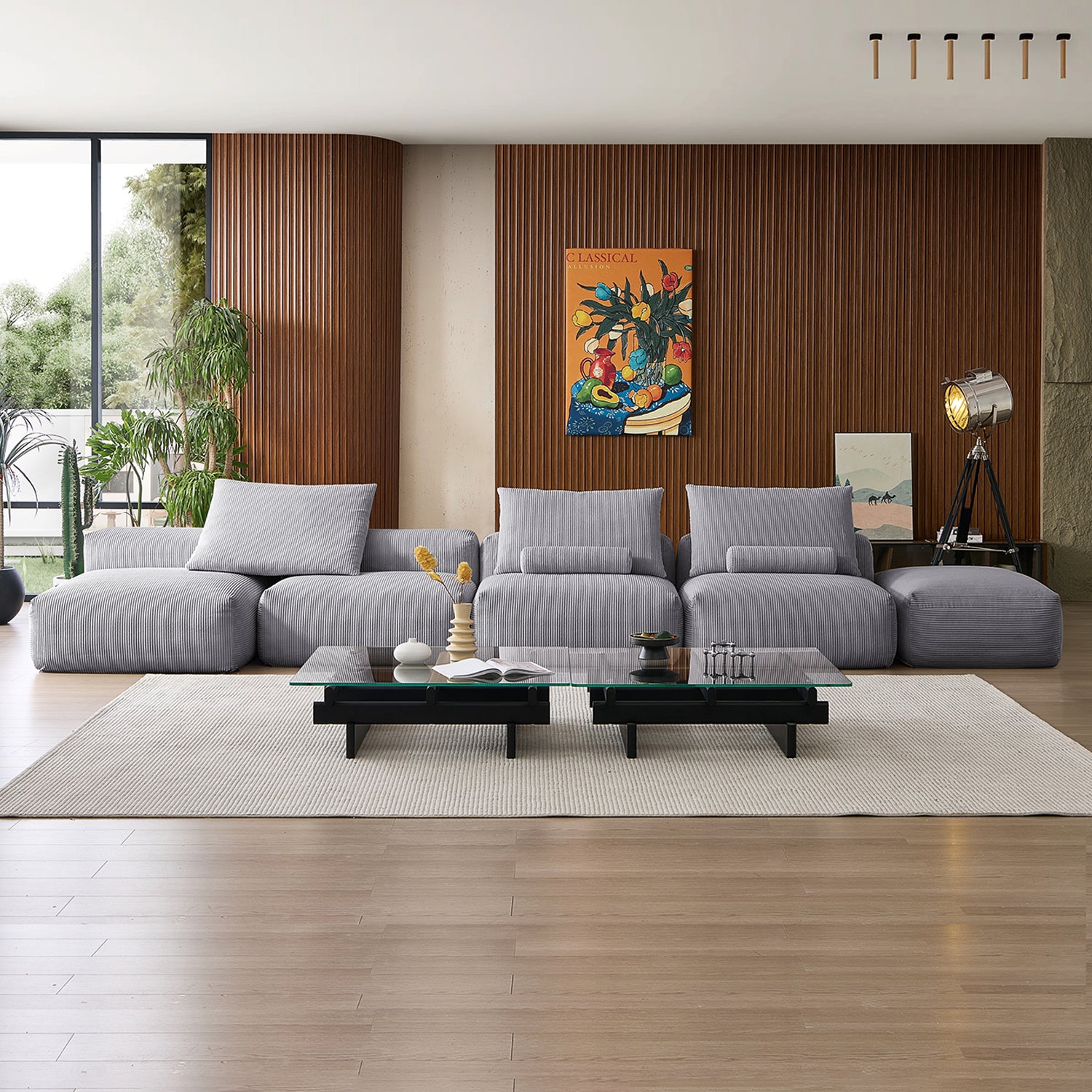 Mellow Open Sectional with Ottoman - Mario Capasa