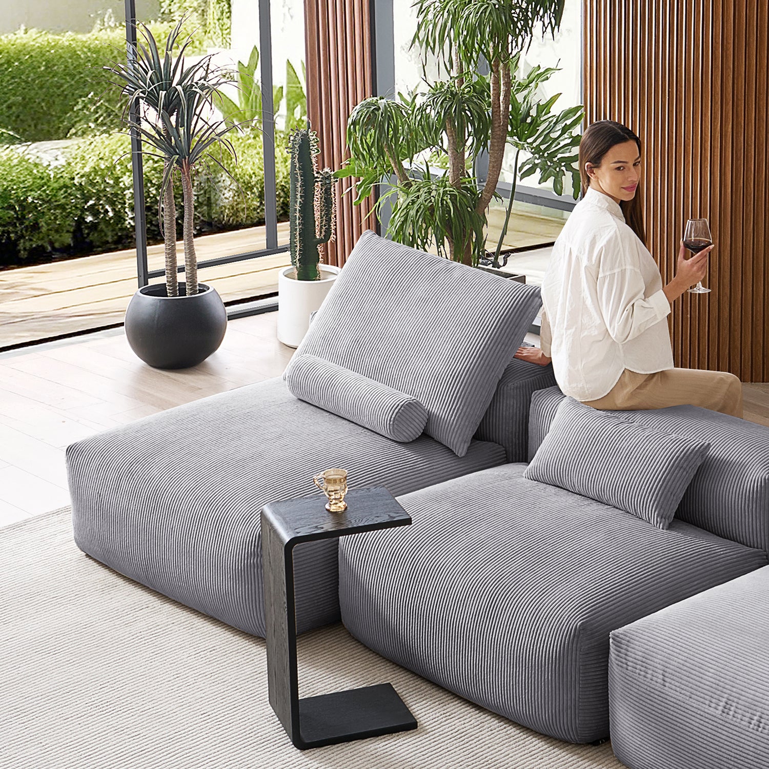 Mellow Open Sectional with Ottoman - Mario Capasa