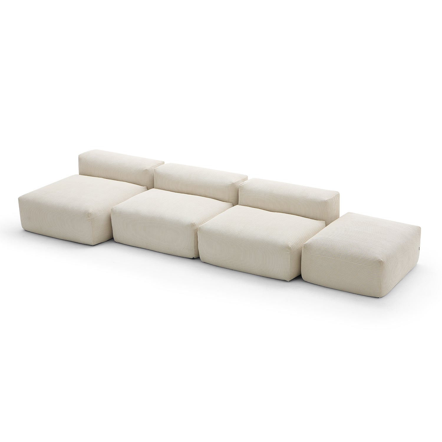 Mellow Open Sectional with Ottoman - Mario Capasa