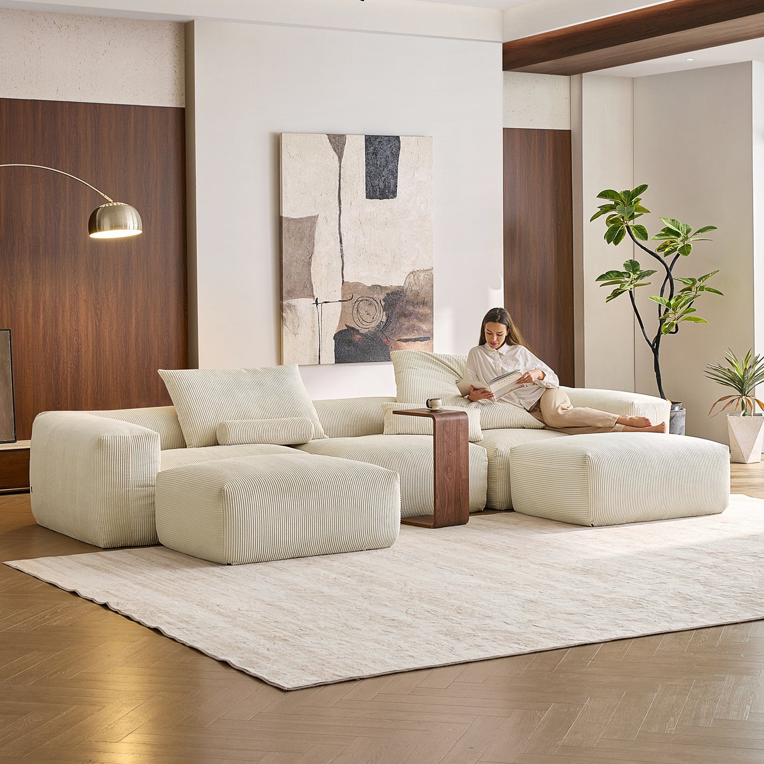 Mellow U Sectional with Ottoman - Mario Capasa
