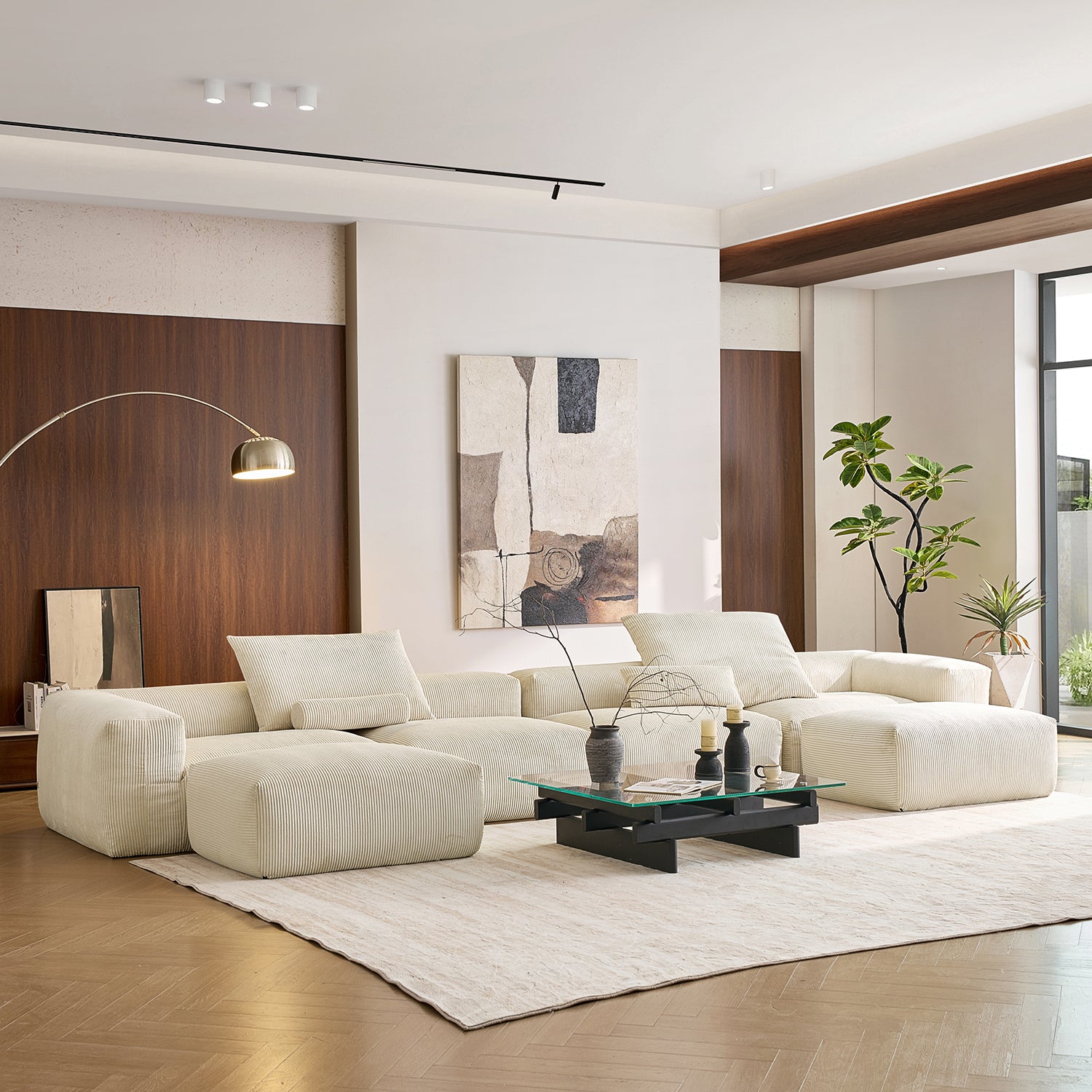 Mellow U Sectional with Ottoman - Mario Capasa